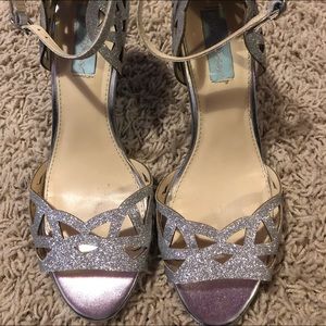 Blue by Betsey Johnson Glitter Heels